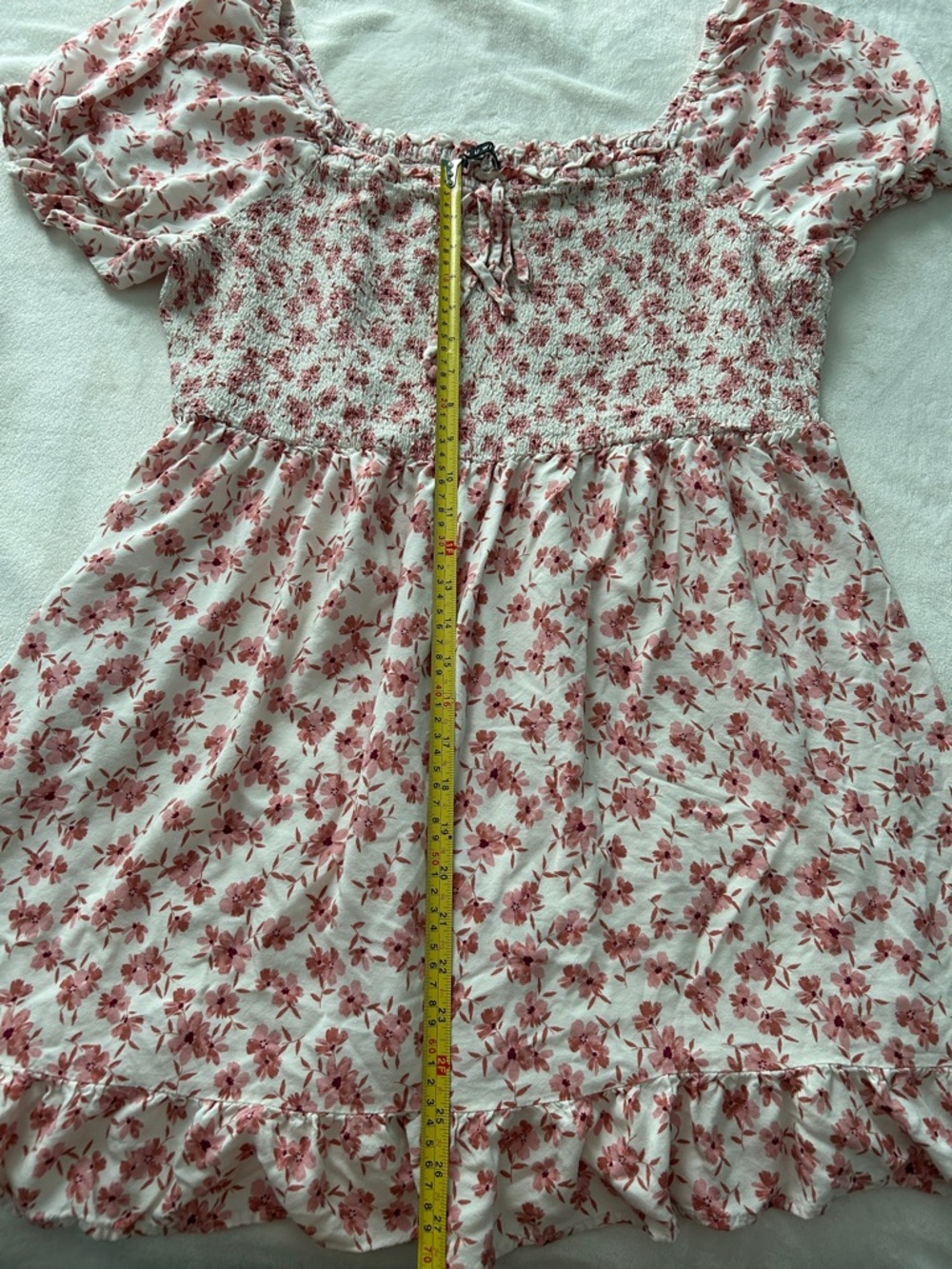 As U Wish Pink Floral Smocked Casual Dress - Picture 5 of 10